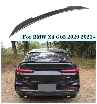 Подходящи за BMW X4 G02 2019 2020 2021 2022 2023 Висококачествени въглеродни влакна спойлер на задния багажник, разделител крило