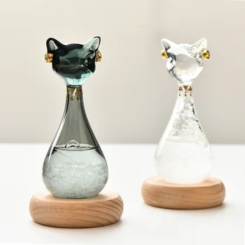 Креативна минималистичная бутилка с прогнозата за времето Egyptian Cat Буря Бутилка Подарък за рожден ден Креативен подарък за Свети Валентин Сватбени подарък кутия