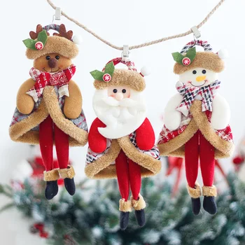Коледна украса за окачване за дома, Коледа ветровка, дългокраката старец, мультяшная кукла, окачване, Коледен подарък 2023