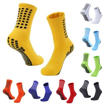 2023 Нови мини футболни чорапи до средата на прасците, нескользящие футболни колоездене, спортни чорапи, мъжки баскетболен дръжка, удебелена подметка, Безплатна доставка