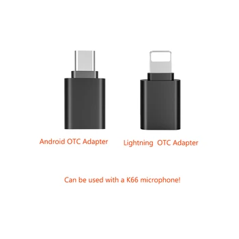 Zeals Sound K66 USB Микрофон Телефонен адаптер Lightning / Type C Адаптери за iPhone Смартфон с Android
