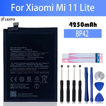 2023 Година 4250 ма BP42 100% Батерия за Xiaomi Mi 11 Lite 11Lite Mi11 Lite Висококачествени сменяеми батерии за телефон