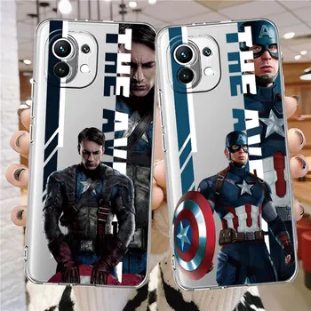 Силиконов Калъф Captain-America Стив-Rogers за Xiaomi Poco X3 NFC C40 X5 X4 Pro 13 F1 M3 12 11T 11 Lite M5 10T Меки Калъфи За Телефони