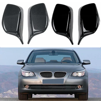 Покриване на Страничните Огледала за Обратно виждане, изработени От Въглеродни Влакна, Капак, Огледала за Обратно виждане, Подмяна на ABS За BMW E60 E61 E63 E64 2003-2008 Аксесоари