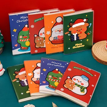 Цельнокроеная Мультяшная Коледна Пластмасов книга под формата на ръкавите, Творчески Канцеларски материали, Училищен мини Бележника, Коледни подаръци за деца