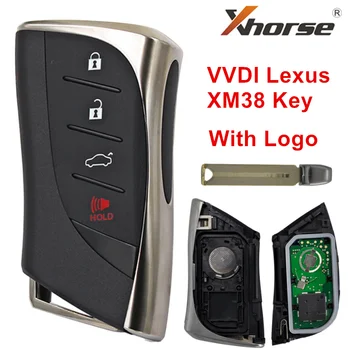Универсален Смарт Ключ Xhorse 3/4 Бутона VVDI XM38 за Lexus ES RX NX LX 2018-2023 4D 8A 4A Чип 0440 3590 AA БА Тип с логото на
