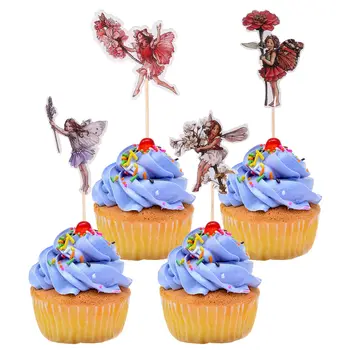 Страхотна Topper, декорации за кексчета, торта, Цветя парти, клечки за Зъби, Пръчици, Топперы, за да проверите за рожден Ден момичета