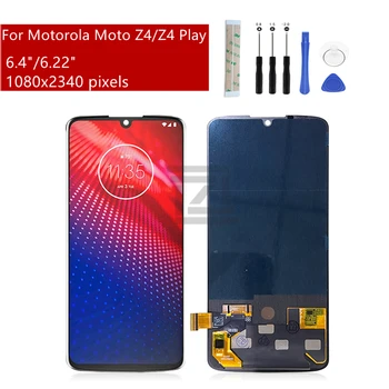 За Motorola Moto Z4 LCD дисплей с сензорен екран възли за Мото Z4 Play Дисплей с подмяна на обхвата на Безплатни инструменти