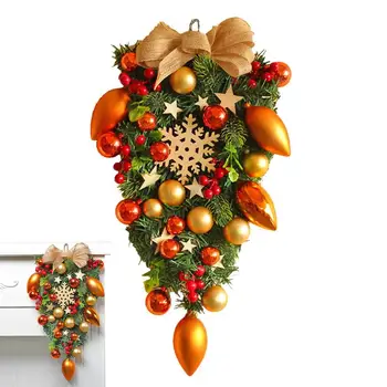 Коледен каплевидный венец, Коледни венци За украса на входната врата, създават коледно настроение за Коледната елха