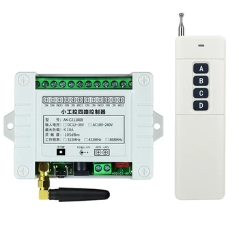 Безжично дистанционно управление 433 Mhz RF Дистанционно AC220V 4-канално дистанционно управление за гаражни врати