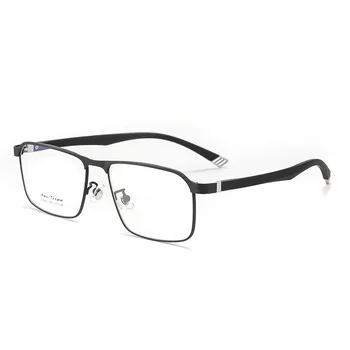 58 мм Нова полнокадровая квадратни рамки за очила от сплав за мъже и жени с антисиневой рамки за очила по рецепта 8887