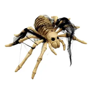 Паяци, украса за Хелоуин, реквизит за скелета в поза на Хелоуин С подвижни стави, реалистичен скелет за Хелоуин на закрито и открито