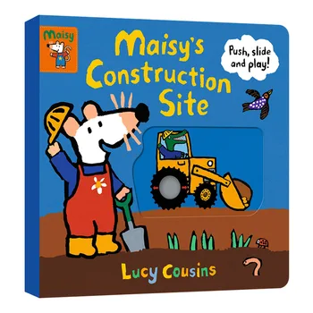 Maisy's Construction Site Push Slide and Play, Детски книжки за деца от 1, 2, 3 години, Английска книжка с картинки, 9781536212945