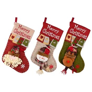 Коледни чорапи, украси за Коледната елха, за да проверите за партита, Преносими Коледни чорапи за камината, за да спални, почивка, къща, фестивали, семейство