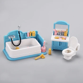 1 комплект миниатюрни предмети за мини-тоалетната на кукла къща, аксесоари за кукла къща, Мебели, Семейни играчки, играчки за всекидневната, играчки за баня за деца.