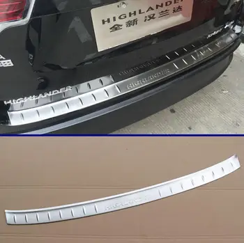 Тампон на прага на задната броня от неръждаема стомана за Toyota Highlander 2014 2015 2016 2017 2018 2019 Стикери на автомобилни аксесоари
