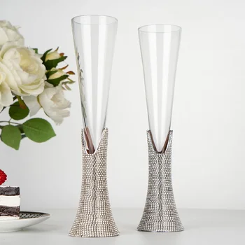5 грама-2 опаковки, прозрачни кристални чаши ръчно выдувки, модерни винени чаши-флейта за шампанско за сватбени тостове на housewarming