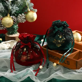 Подарък кутия Apple в навечерието на Коледа, Коледна опаковъчна хартия, чанта за приятелка на детето, малък подарък за опаковане на плодове.