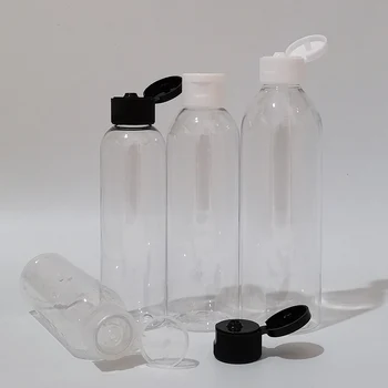 100 мл 150 мл 200 мл 250 мл Празни Пътни Прозрачни пластмасови бутилки и Контейнери с панти капак Проби PET бутилки Козметична опаковка