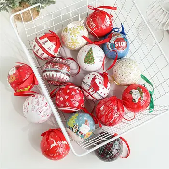 1БР Коледни топки Висящи украшения Окачен топка пластичната украса на Дома Навидад Коледни подаръци за дома