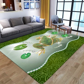 3D-килими с креативен дизайн жаби за хола, вана, подложка за влизане, постелки за пода, противоскользящий подложка за кухня, домашен декоративен мат