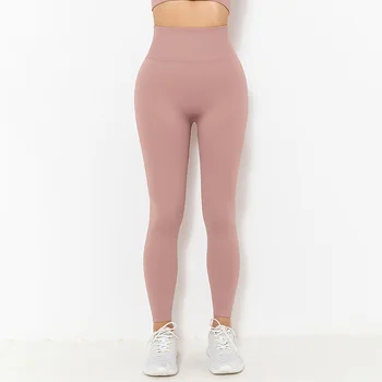 Нови дамски панталони за йога, еластични спортни панталони с висока талия, подтягивающие бедрата, панталони за бягане и спорт на открито, панталони за фитнес