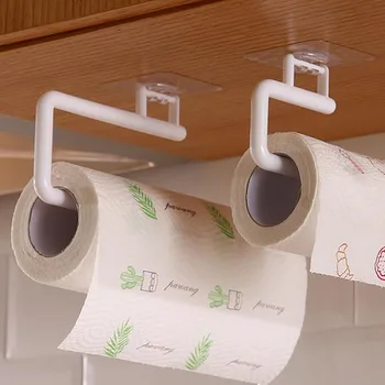 Рафтове за съхраняване на пакети с храна филм за съхранение на пресни продукти, закачалка за украса на дома, приспособления за кухня и баня, държач за ролка хартия, държач за хартиени кърпи за ръце