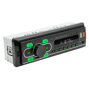 Автомобилна стерео D3230, съвместима с Bluetooth, с двоен USB порт, led екран, 7 цветни подсветок бутони, FM радио, MP3 плеър, аудиоприемник