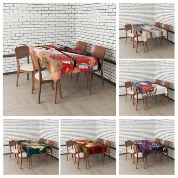 Домашни покривки за украса на масата за хранене в насипно състояние и животинските стилове, правоъгълни аксесоари за маса, тъкани Срещу петна, покривката