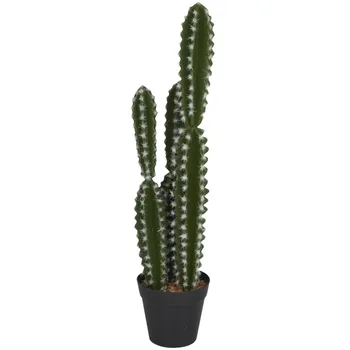 23-инчов изкуствено растение-кактус Novogratz с реалистични листа и черен кръг на гърнето