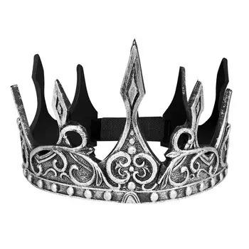 Royal crown за мъже и за възрастни, костюм за Хелоуин, Царе, парти, Средновековен Цветя, Ретро прическа Вещици, шапки, Подаръци за партита, Аксесоари