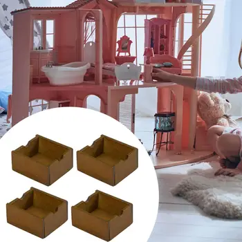 4шт 12-аз кошница за куклена къща, имитирующая Миниатюрна кутия за съхранение за изследване на Епидемиологията на градина, Детски Подаръци, Трапезария Модел Декор на Сцена