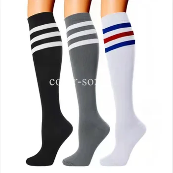 Нови компресия чорапи за джогинг, футболни чорапи, мъжки, Дамски спортни чорапи за маратон, колоездене, футбол, Разширени вени