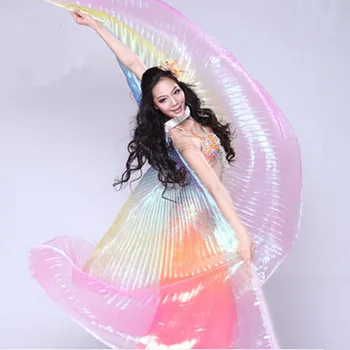 Нов Танц на Корема Isis Wings за Жени, красиви танцови Крила наклон цветове в египетски стил за Сценичното шоу, Подпори IsisWings, без Пръчки