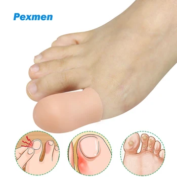 Меки гел шапки и протектори за големите пръсти на краката Pexmen 2 /4шт Облекчаване на липсващи или врастнали нокти на краката, мазоли, мехури на пръстите на краката-молотках