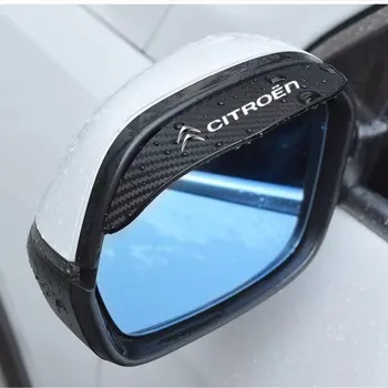 2 елемента Карбоновое Влакна Модел Автомобил Огледало за Обратно виждане Дъжд Вежди Антирефлексно Покритие За Citroen C1 C2 C3 C4 C5 C6 C8 C4L DS3, DS4 DS5 DS5