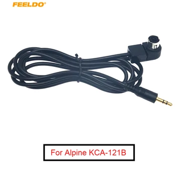 FEELDO 1БР Автомобилното Радио, 3.5 мм Мъжки Въвеждане на Интерфейс Аудио Музика Aux Кабел-Адаптер за Alpine KCA-121B Ai-net Connector Портове #MX6251