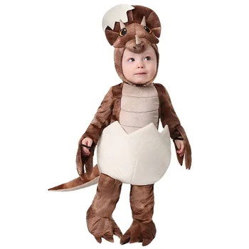 Детски аниме костюм Трисератопс за cosplay, костюмиран динозавър за деца, гащеризони за момчета, костюми за партита за Хелоуин, Пурим за деца
