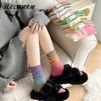 Модни чорапи за жените, нови тенденции, удебеляване, новост, ежедневни чорапи, с наклон за момичета, дишащи творчески чорапи AB, цветни женски