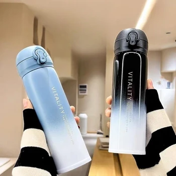 Корейски преносим вакуум чайник наклон цветове за офис употреба с изолация от неръждаема стомана Кафеена чаша Термос Чаша