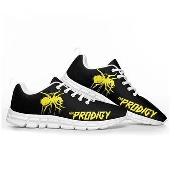 Популярната спортни обувки рок-група The Prodigy, мъжки дамски обувки за юноши, детски обувки, ежедневни висококачествени обувки за двойки, изработени по поръчка, бяла