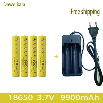 Daweikala 2023 Нова литиево-йонна фенерче с капацитет от 3,7 В 18650 9900 ма, акумулаторна батерия + зарядно устройство