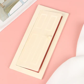 Миниатюрна межкомнатная дървена врата в мащаб 1/12, Мебелни аксесоари за куклата къща със собствените си ръце