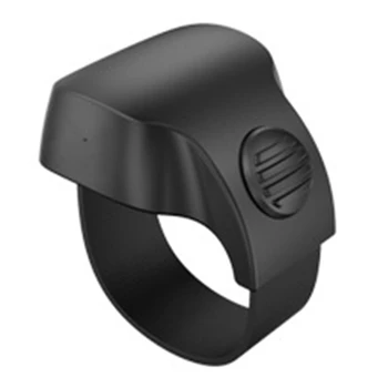 Джобно мини-пръстен дистанционно управление затвор за селфи с Bluetooth 5.1 за телефон Безжично пръстен на предсказуем дистанционно управление (черно)