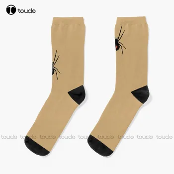 Ужасни паяци, ползающие по носкам, Чорапи за Хелоуин, Спортни чорапи за Хелоуин за мъже, Дизайнерски Щастливи Сладки Чорапи, Нова популярен забавен подарък