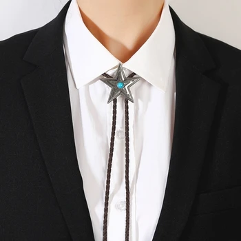 Вратовръзка-Бола с тъкани Шнурком, Аксесоар за огърлици в стил Уестърн-Каубой