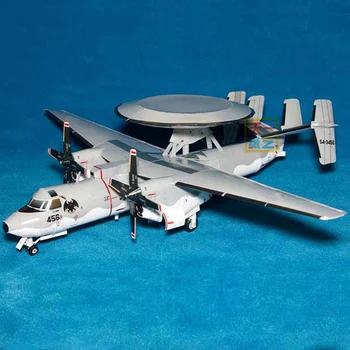 Книжен модел машина за ранно предупреждение E2 Eagle Eye, ръчно пъзел, самолет, оригами, военна играчка, книжен модел