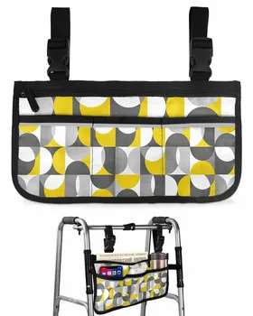 Скандинавска Ретро Средновековна Геометрична Абстракция Чанта за инвалидна количка Подлакътник Странични чанти Пешеходната рамка за електрически скутер Чанта за съхранение