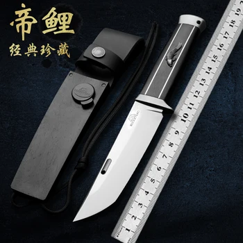 Висок клас стомана уличен нож ZDP-189 с фиксирано острие, нож за оцеляване в дивата природа, мъжки подаръчен спасителния нож, походный ловен нож
