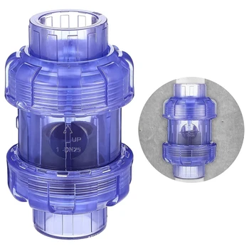 Клапан от прозрачен PVC, обратни клапани True Union, клапан за басейна, фитинги за тръби (32 мм)